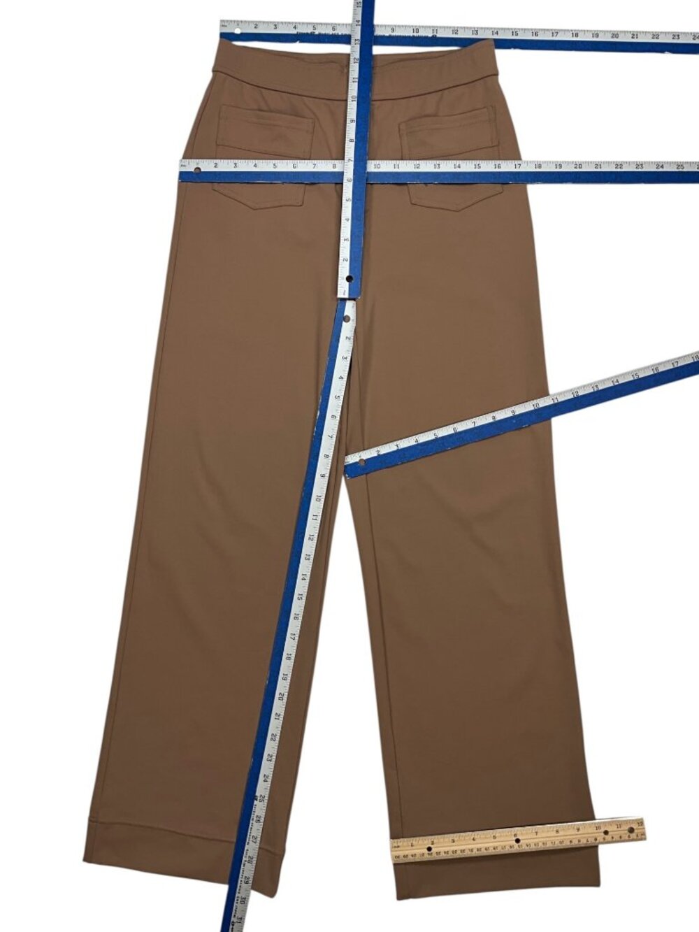 Halara DayStretch High Waisted Pockets Straight Leg Pant M Tan - Picture 6 of 14